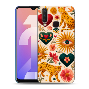 Силиконовый чехол на Vivo Y12 с принтом Модный принт