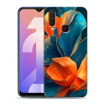 Силиконовый чехол на Vivo Y12 с принтом Цветы