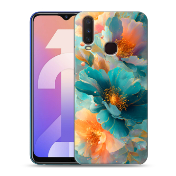 Силиконовый чехол на Vivo Y12 с принтом Цветы