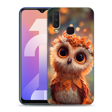 Силиконовый чехол на Vivo Y12 с принтом Милая сова