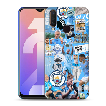 Силиконовый чехол на Vivo Y12 с принтом Man City Манчестер Сити