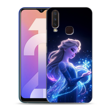 Силиконовый чехол на Vivo Y12 с принтом Холодное сердце Frozen