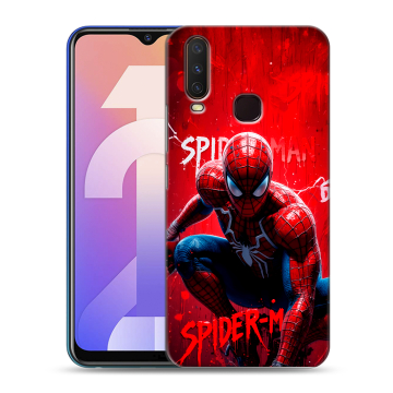 Силиконовый чехол на Vivo Y12 с принтом Spiderman Человек паук Силиконовый чехол на Vivo Y12 с принтом Spiderman Человек паук