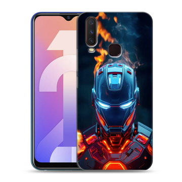 Силиконовый чехол на Vivo Y12 с принтом IronMan Железный человек