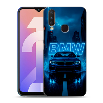 Силиконовый чехол на Vivo Y12 с принтом BMW БМВ