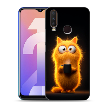 Силиконовый чехол на Vivo Y12 с принтом Смешной кот
