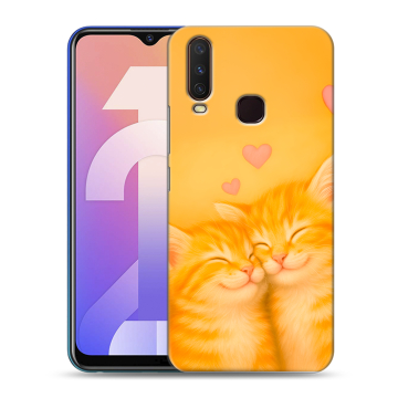 Силиконовый чехол на Vivo Y12 с принтом Милые котята