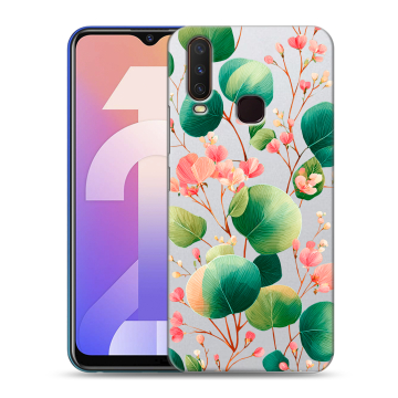 Силиконовый чехол на Vivo Y12 с принтом женский