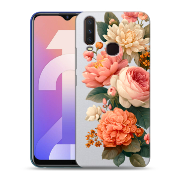 Силиконовый чехол на Vivo Y12 с принтом цветы