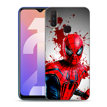Силиконовый чехол на Vivo Y12 с принтом Spiderman Человек паук