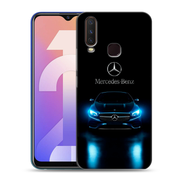 Силиконовый чехол на Vivo Y12 с принтом Mercedes Мерседес