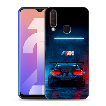 Силиконовый чехол на Vivo Y12 с принтом BMW БМВ