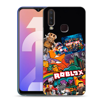 Силиконовый чехол на Vivo Y12 с принтом Roblox Роблокс