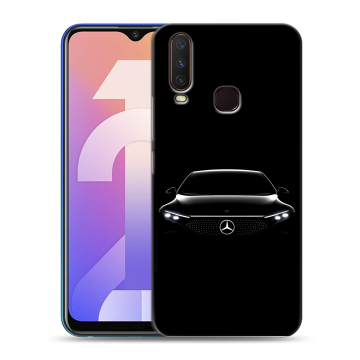 Силиконовый чехол на Vivo Y12 с принтом Mercedes Мерседес