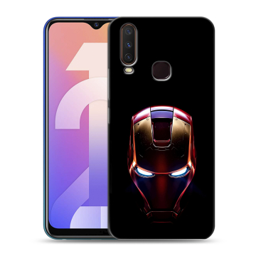 Силиконовый чехол на Vivo Y12 с принтом IronMan Железный человек