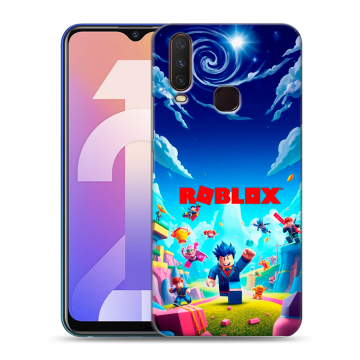 Силиконовый чехол на Vivo Y12 с принтом Roblox Роблокс