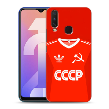 Силиконовый чехол на Vivo Y12 с принтом Флаг Герб СССР