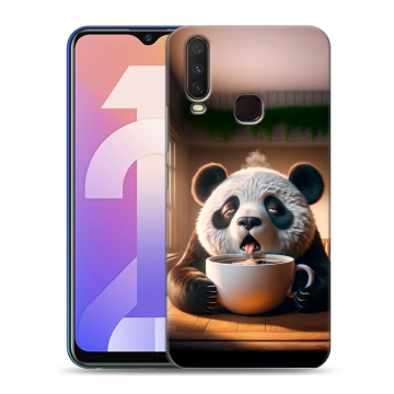 Силиконовый чехол на Vivo Y12 с принтом смешная панда