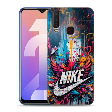 Силиконовый чехол на Vivo Y12 с принтом Nike Найк