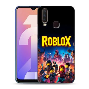 Силиконовый чехол на Vivo Y12 с принтом Roblox Роблокс