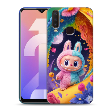 Силиконовый чехол на Vivo Y12 с принтом Labubu Лабубу