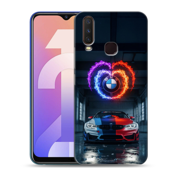 Силиконовый чехол на Vivo Y12 с принтом BMW БМВ