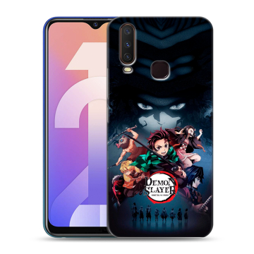 Силиконовый чехол на Vivo Y12 с принтом Demon Slayer Клинок рассекающий демонов