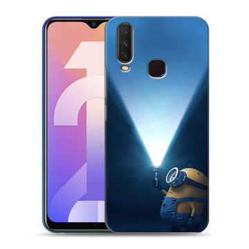 Силиконовый чехол на Vivo Y12 с принтом Миньоны