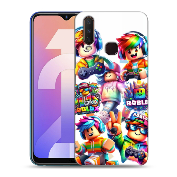 Силиконовый чехол на Vivo Y12 с принтом Roblox Роблокс
