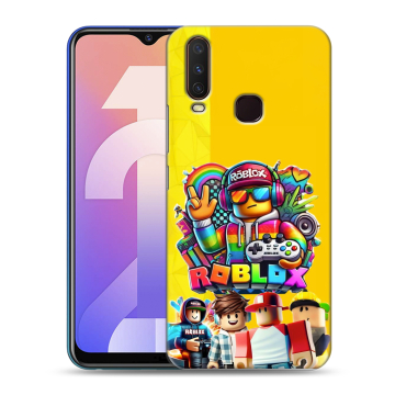 Силиконовый чехол на Vivo Y12 с принтом Roblox Роблокс