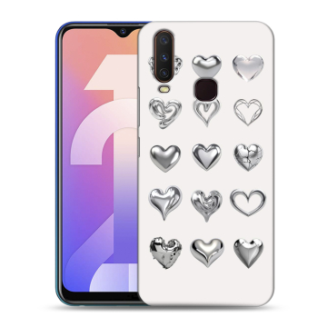 Силиконовый чехол на Vivo Y12 с принтом Y2K сердечки