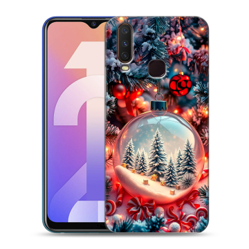 Силиконовый чехол на Vivo Y12 с принтом Новый год