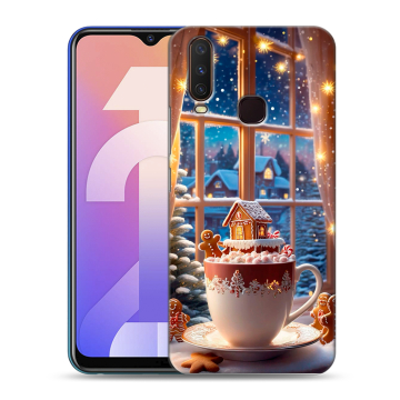 Силиконовый чехол на Vivo Y12 с принтом Новый год