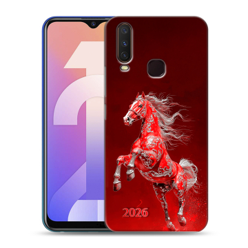 Силиконовый чехол на Vivo Y12 с принтом Новый год