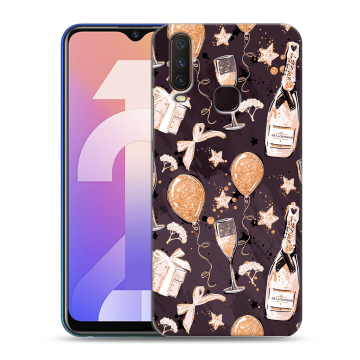 Силиконовый чехол на Vivo Y12 с принтом Новый год