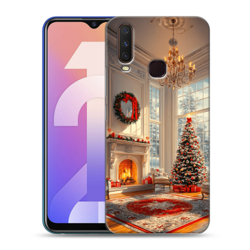 Силиконовый чехол на Vivo Y12 с принтом Новый год