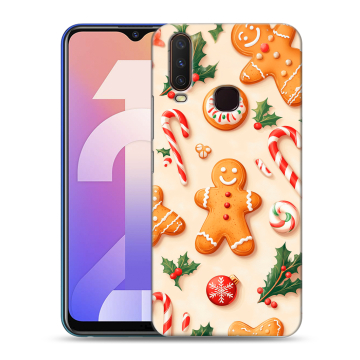 Силиконовый чехол на Vivo Y12 с принтом Новый год