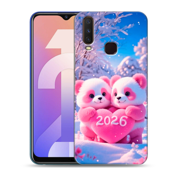 Силиконовый чехол на Vivo Y12 с принтом Новый год