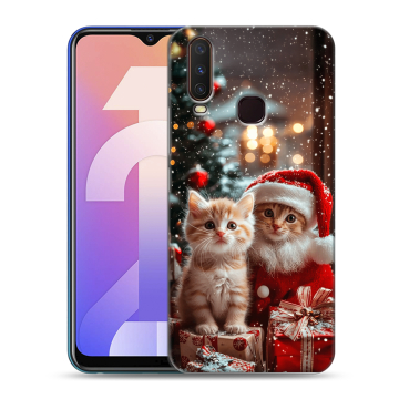 Силиконовый чехол на Vivo Y12 с принтом Новый год