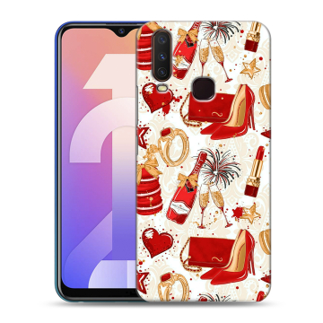 Силиконовый чехол на Vivo Y12 с принтом Новый год