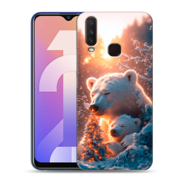 Силиконовый чехол на Vivo Y12 с принтом Новый год