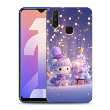 Силиконовый чехол на Vivo Y12 с принтом Новый год