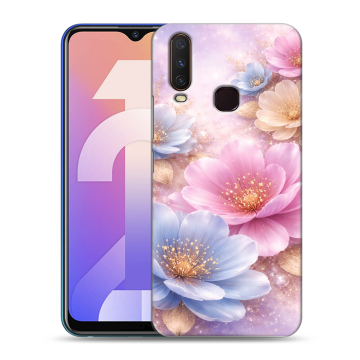 Силиконовый чехол на Vivo Y12 с принтом женский