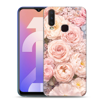 Силиконовый чехол на Vivo Y12 с принтом женский