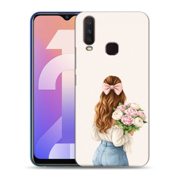 Силиконовый чехол на Vivo Y12 с принтом женский