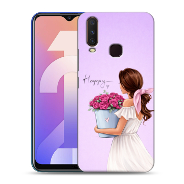 Силиконовый чехол на Vivo Y12 с принтом женский