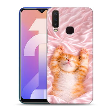 Силиконовый чехол на Vivo Y12 с принтом женский