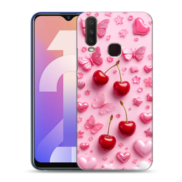 Силиконовый чехол на Vivo Y12 с принтом для девочек