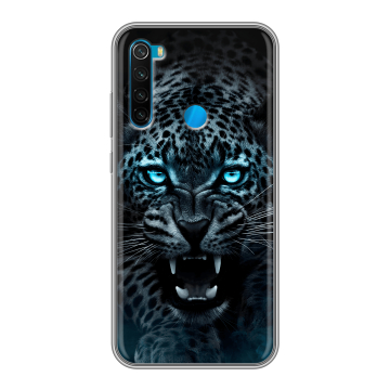 Силиконовый чехол на Xiaomi RedMi Note 8  с принтом Темный леопард