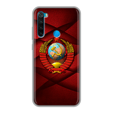 Силиконовый чехол на Xiaomi RedMi Note 8  с принтом Герб СССР